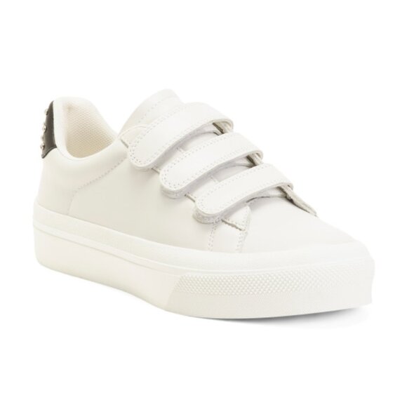 NEW JSLIDES Leather Gennie Sneakers IN white for women 1225 3t7 - Picture 2 of 7